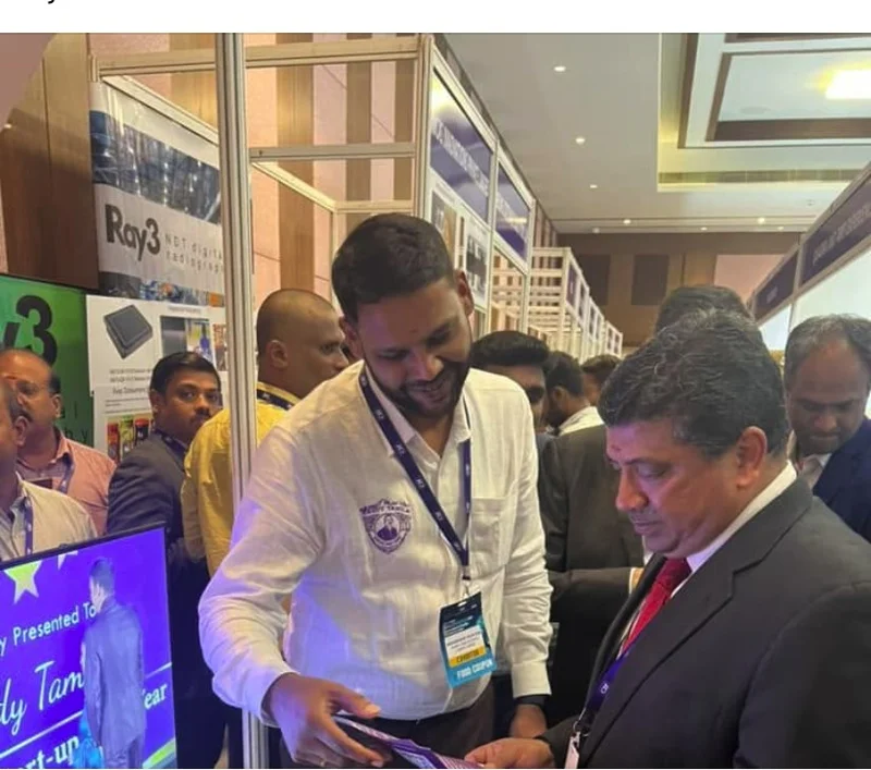 Presenting Handytamila to Dr. PTR, Hon'ble IT Minister of Tamil Nadu, at CII Connect Madurai 2023